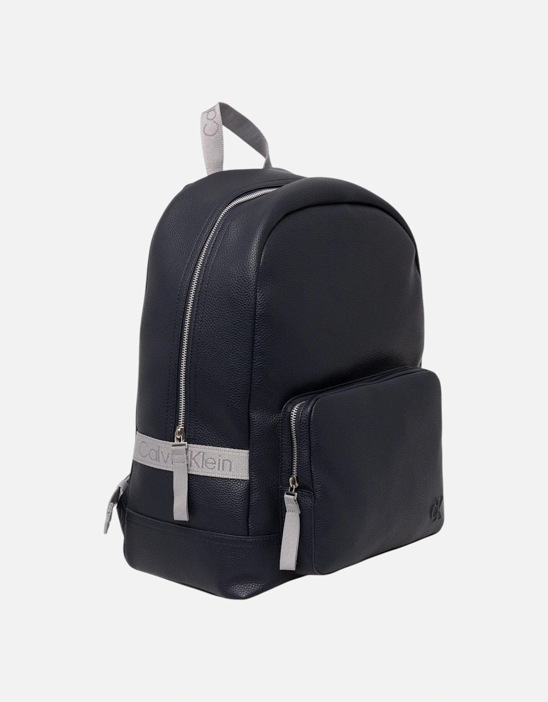 Polyurethane Rucksack with Zip and Multiple Pockets