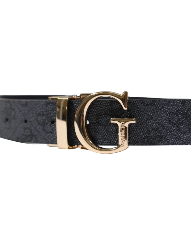 Printed Buckle Belt with Bow Detail