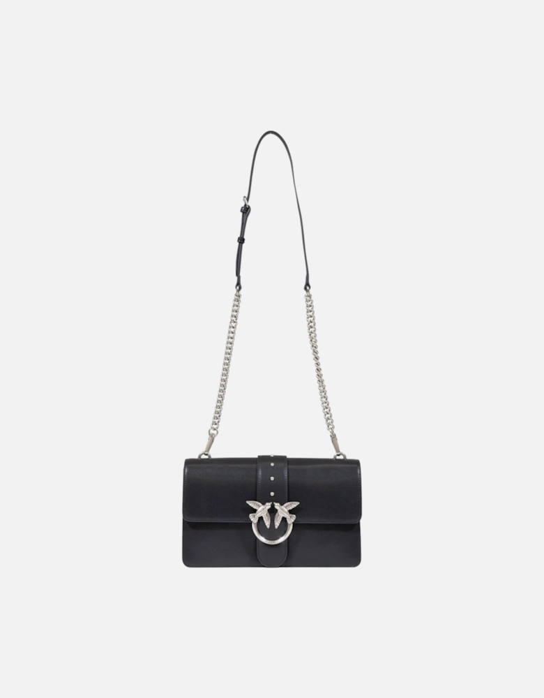 Hook Button Shoulder Bag with Inside Pockets