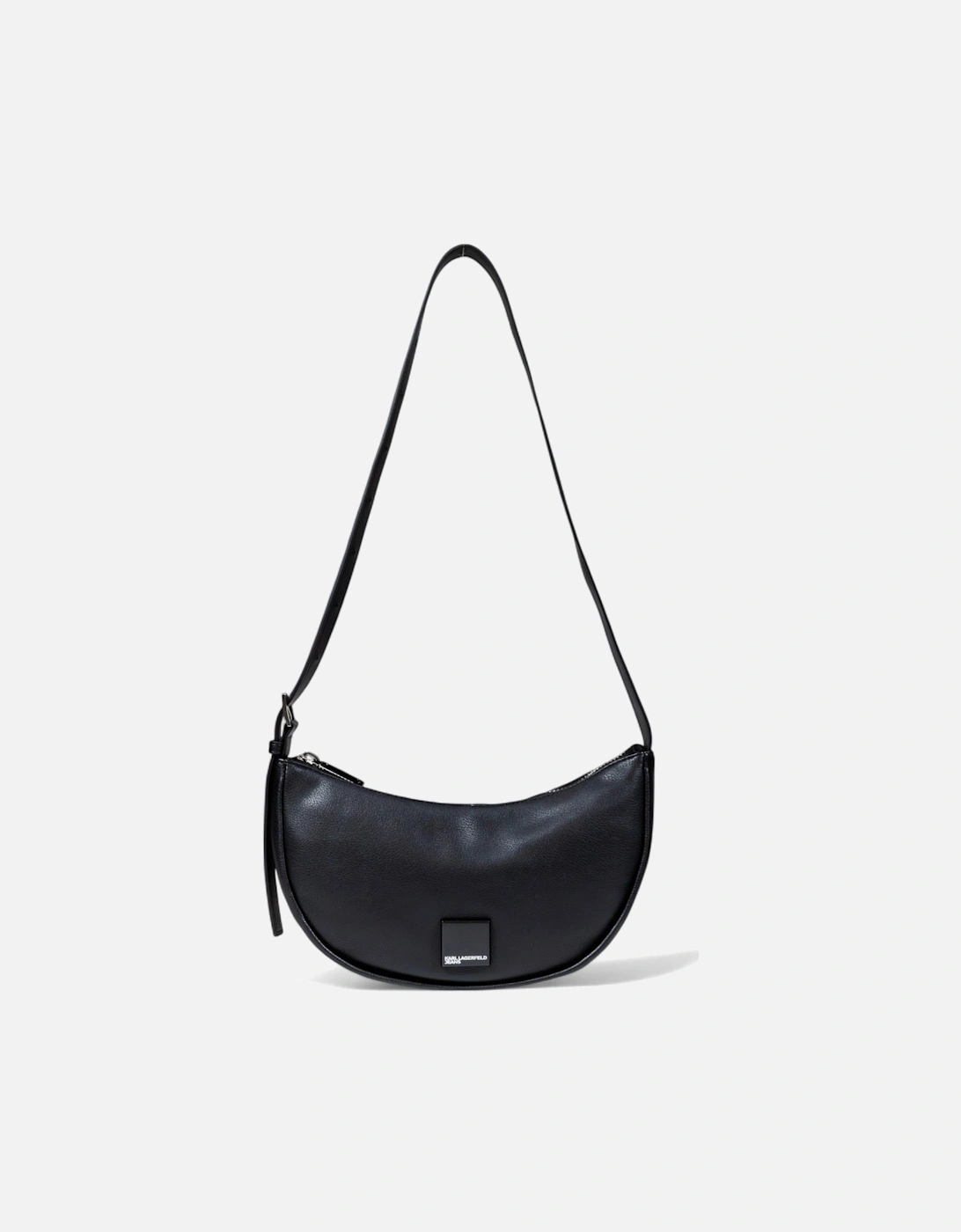 Faux Leather Shoulder Bag with Zip Closure and Inside Pockets, 4 of 3