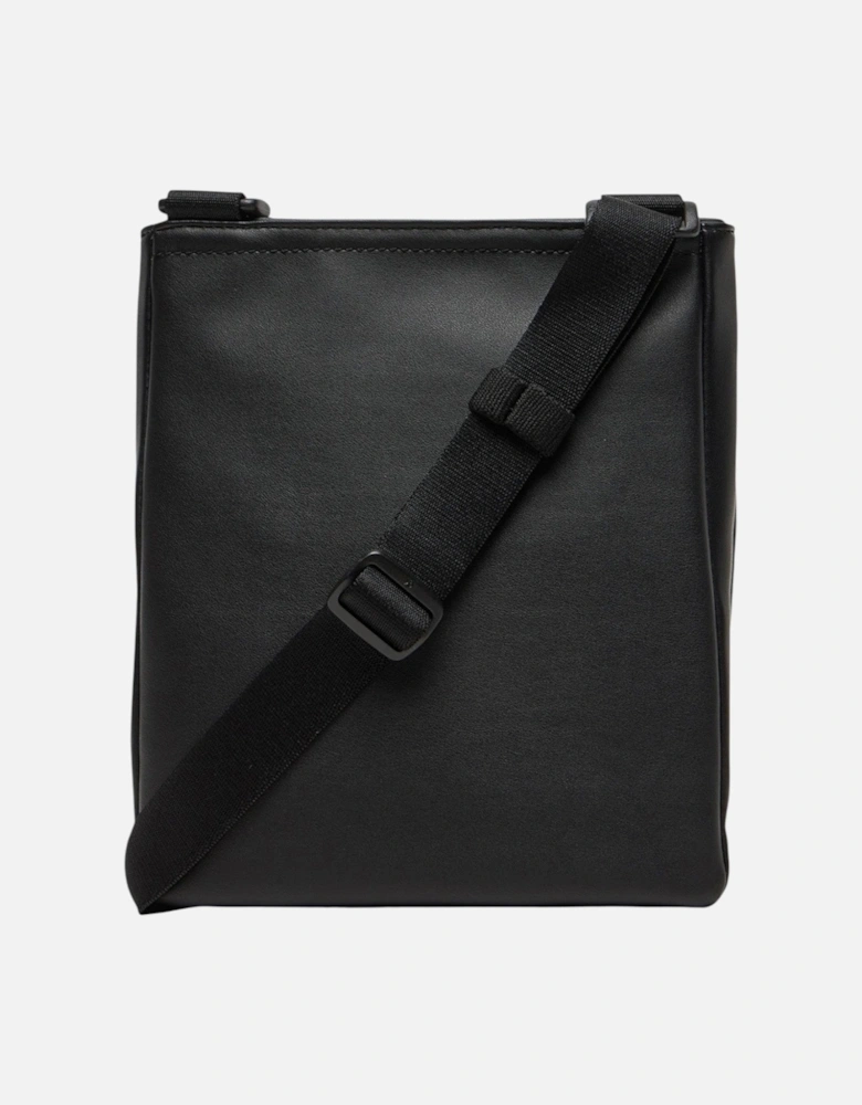 Compact Zip-Around Polyurethane Bag with Multiple Pockets