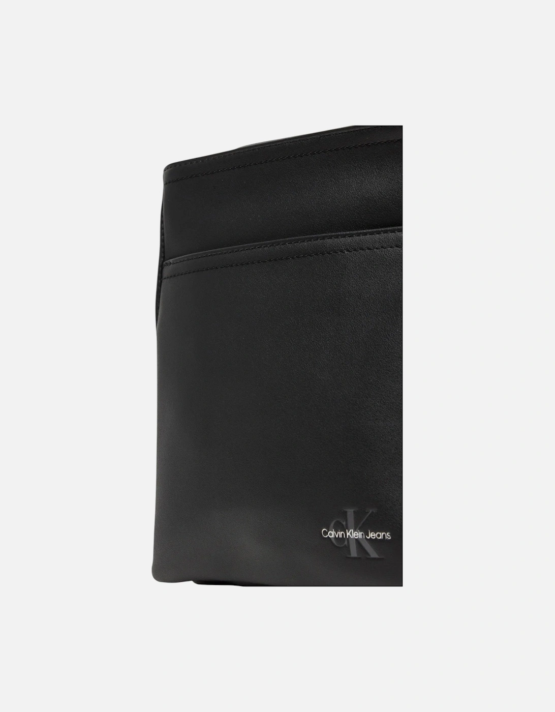 Compact Zip-Around Polyurethane Bag with Multiple Pockets