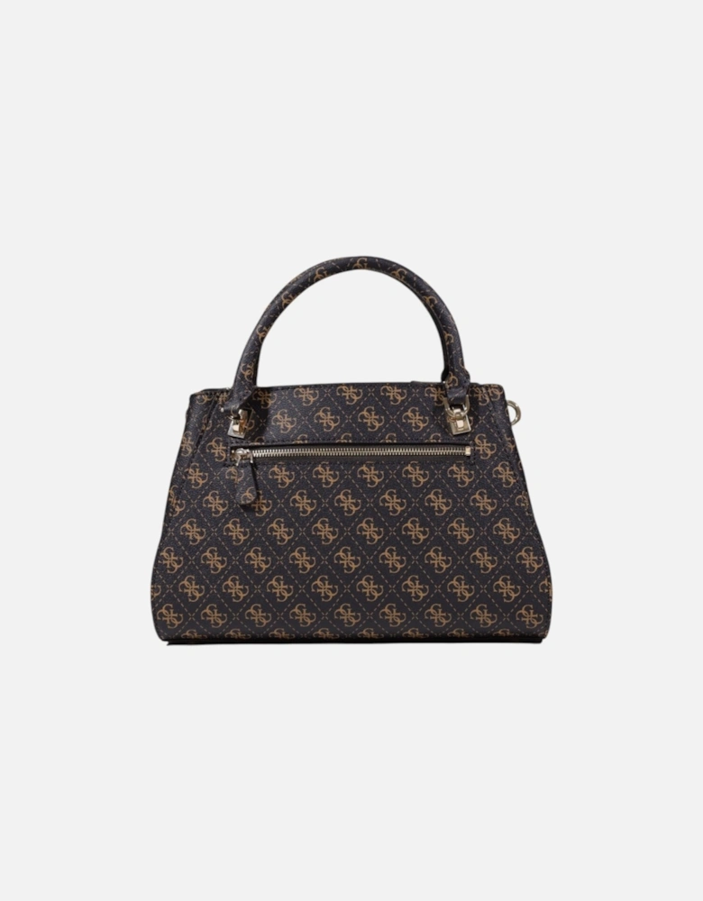 Handbag with Shoulder Strap and Print Detailing