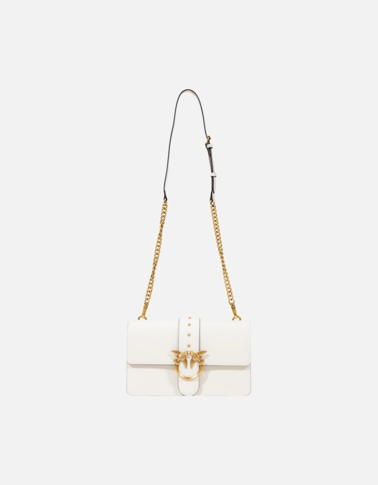 Shoulder Bag with Inside Pockets and Hook Button