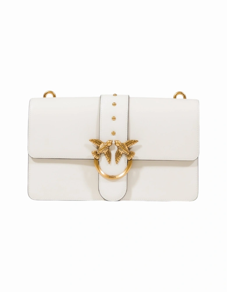 Shoulder Bag with Inside Pockets and Hook Button