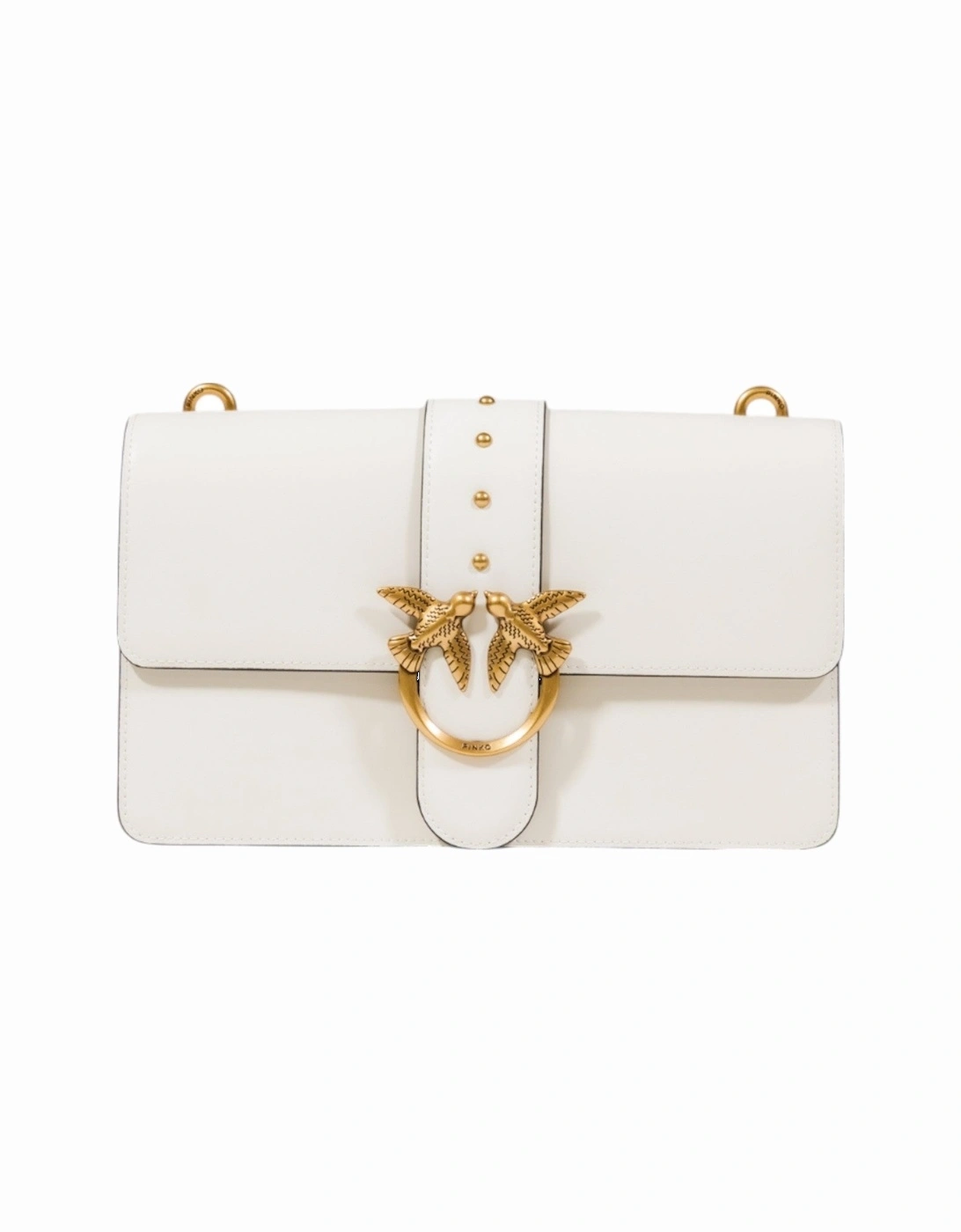Shoulder Bag with Inside Pockets and Hook Button