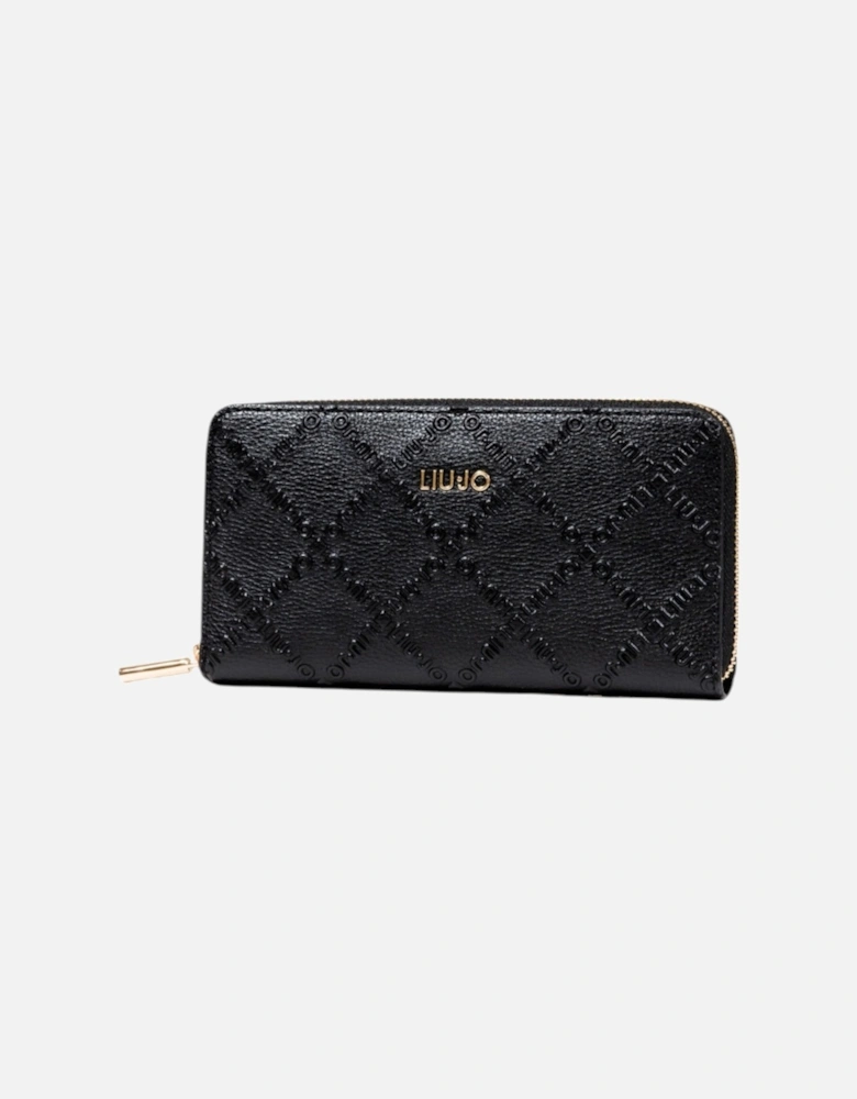 Zip-Around Wallet with Multiple Compartments
