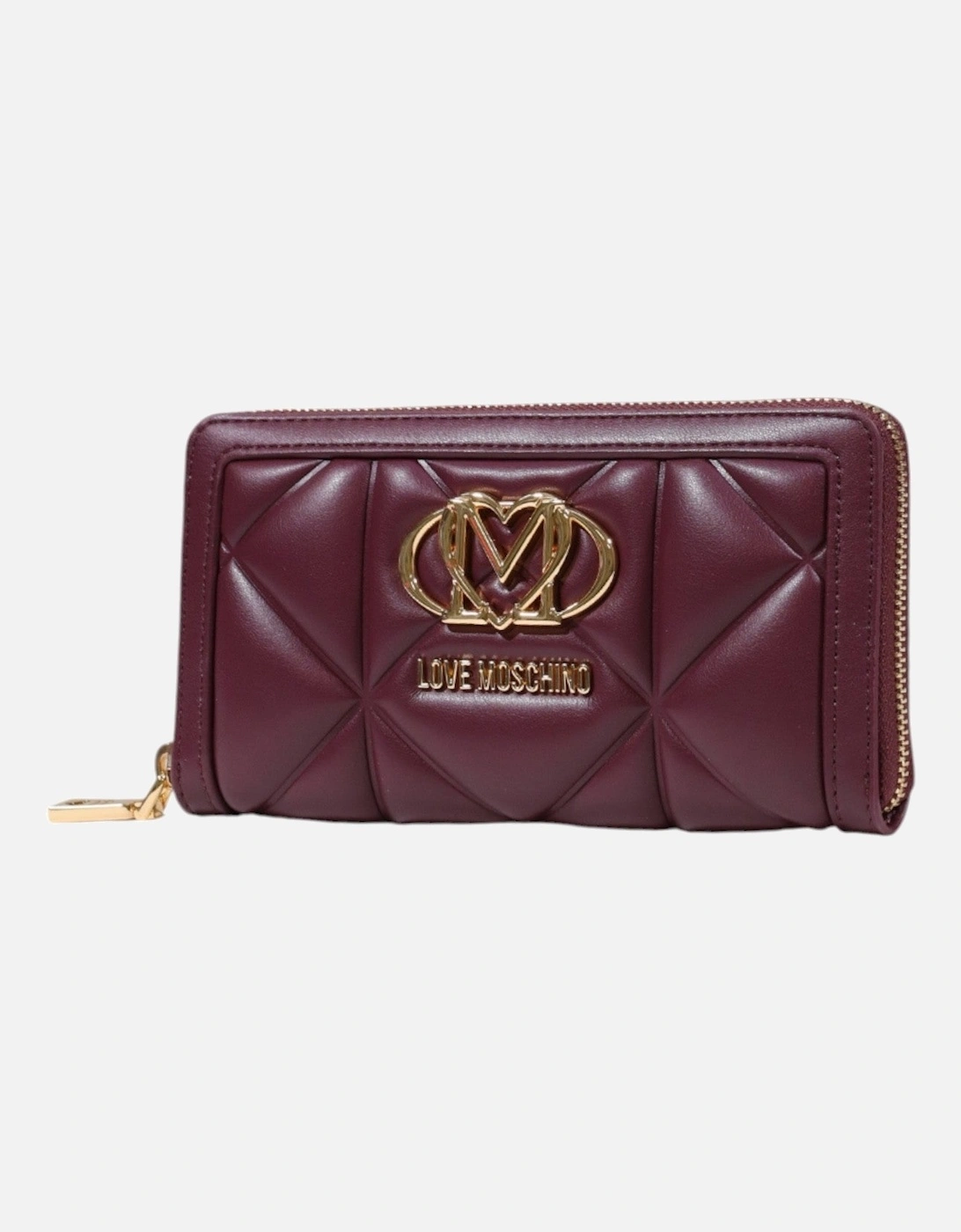 Zip-Around Faux Leather Wallet with Compartments