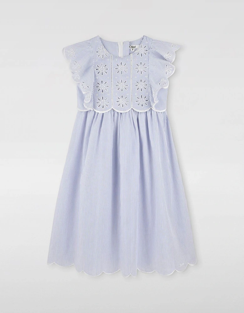Eyelet Embroidered Scalloped Dress