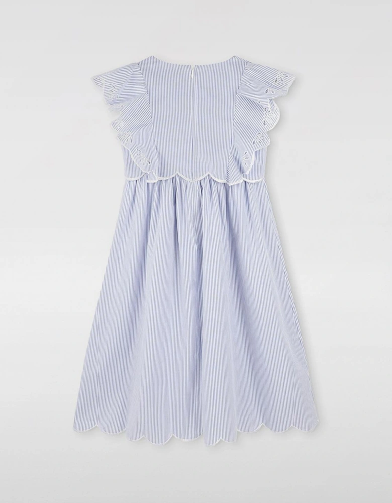 Eyelet Embroidered Scalloped Dress