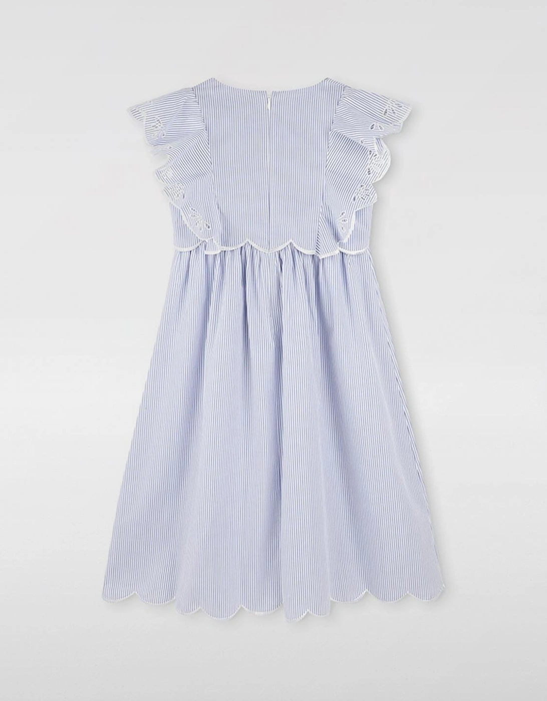 Eyelet Embroidered Scalloped Dress