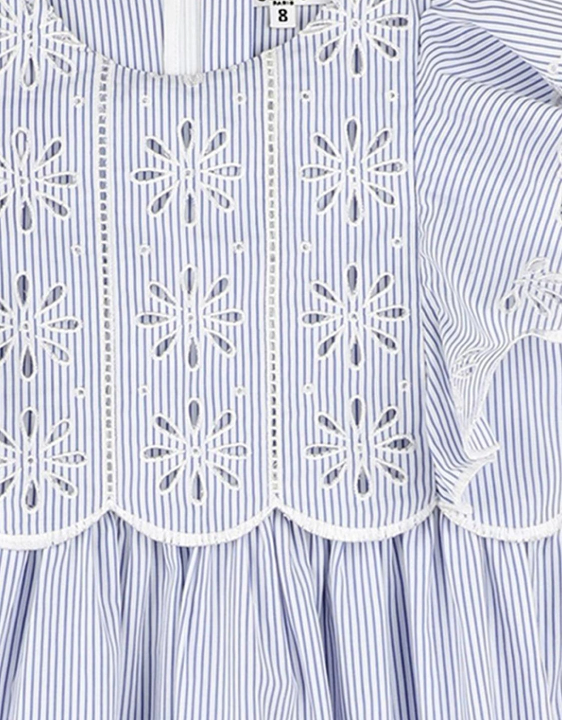 Eyelet Embroidered Scalloped Dress