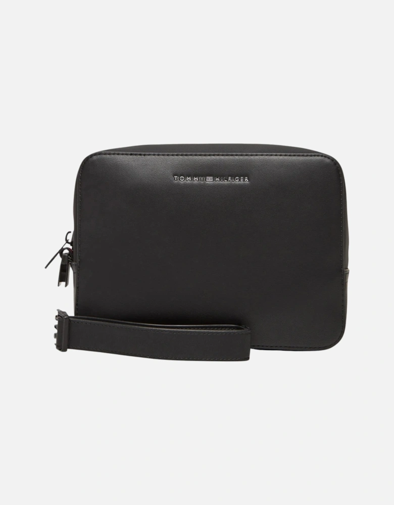 Zip Fastening Polyurethane Bag with Inside Pockets