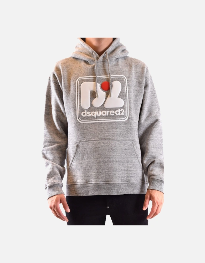 Printed Hooded Sweatshirt with Front Pockets