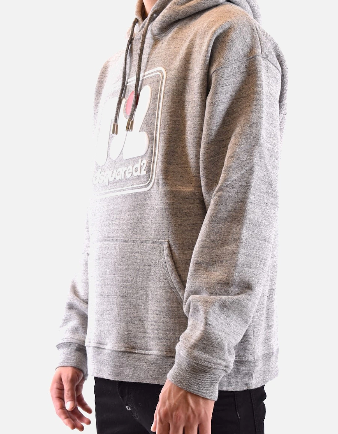 Printed Hooded Sweatshirt with Front Pockets