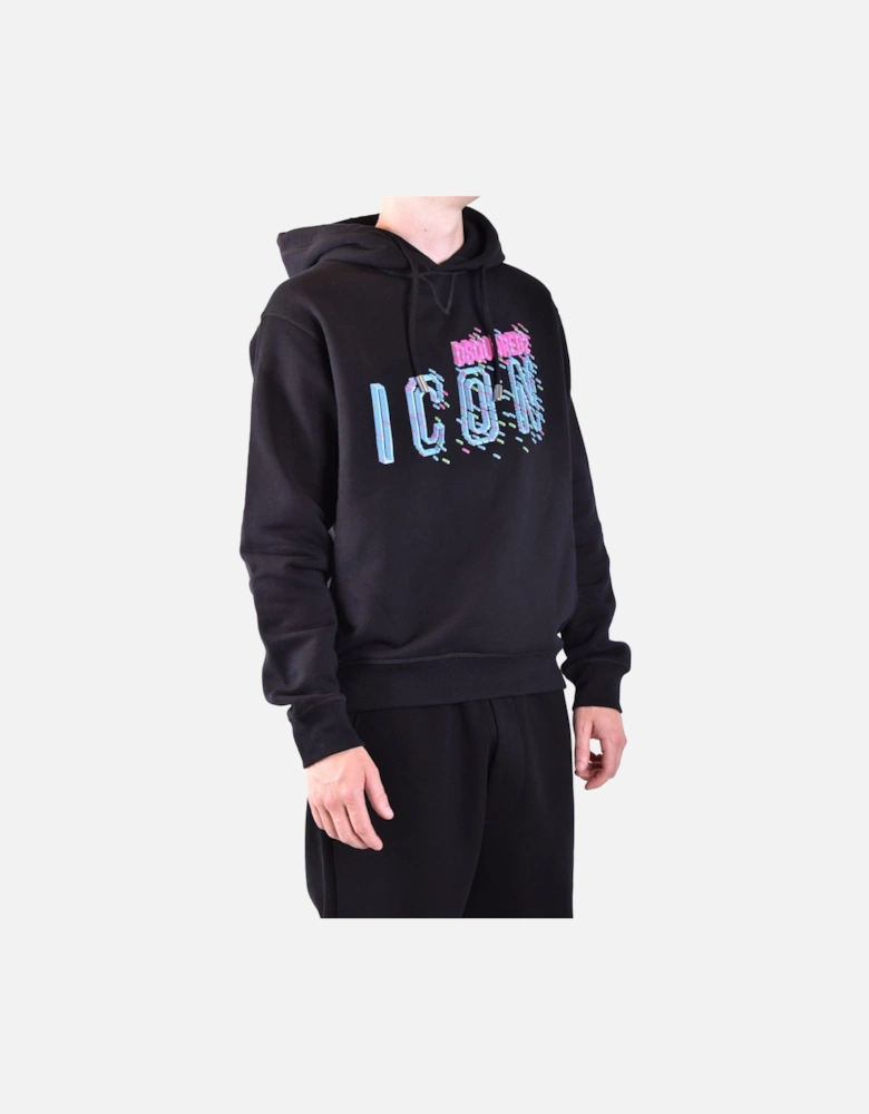 Hooded Print Cotton Slip-On Sweatshirt