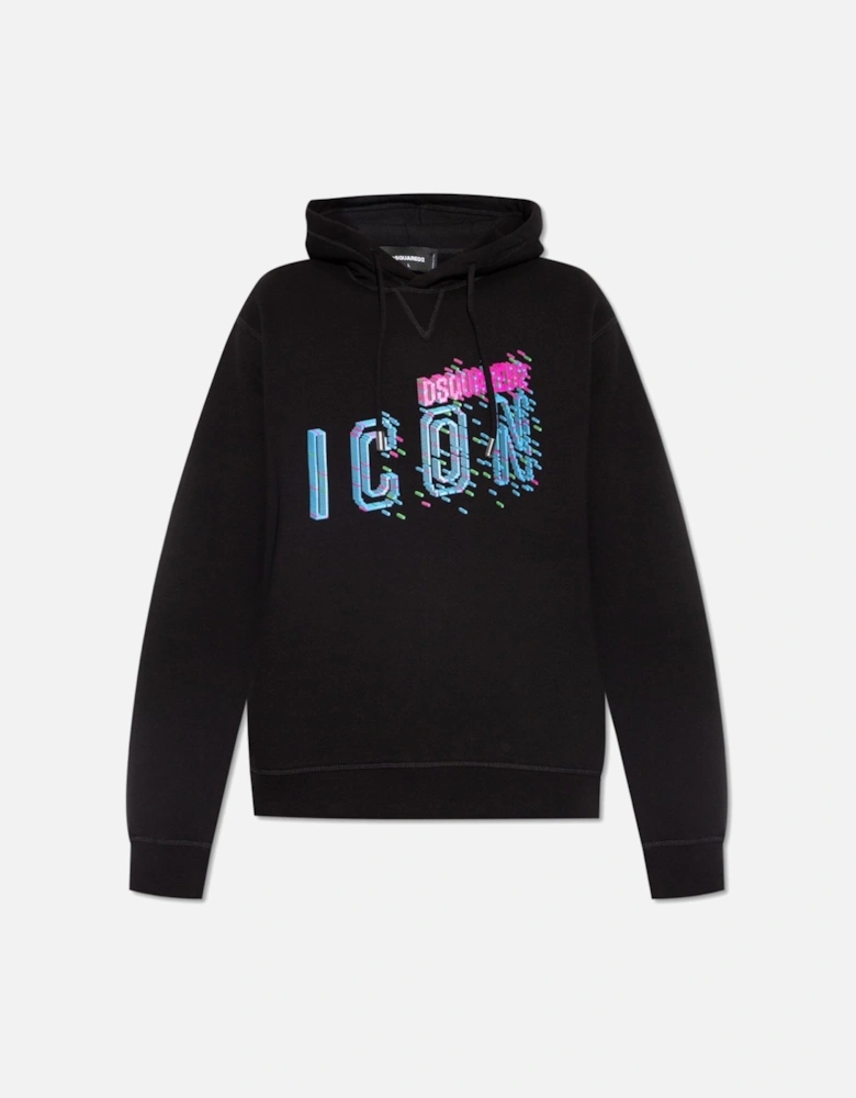 Hooded Print Cotton Slip-On Sweatshirt