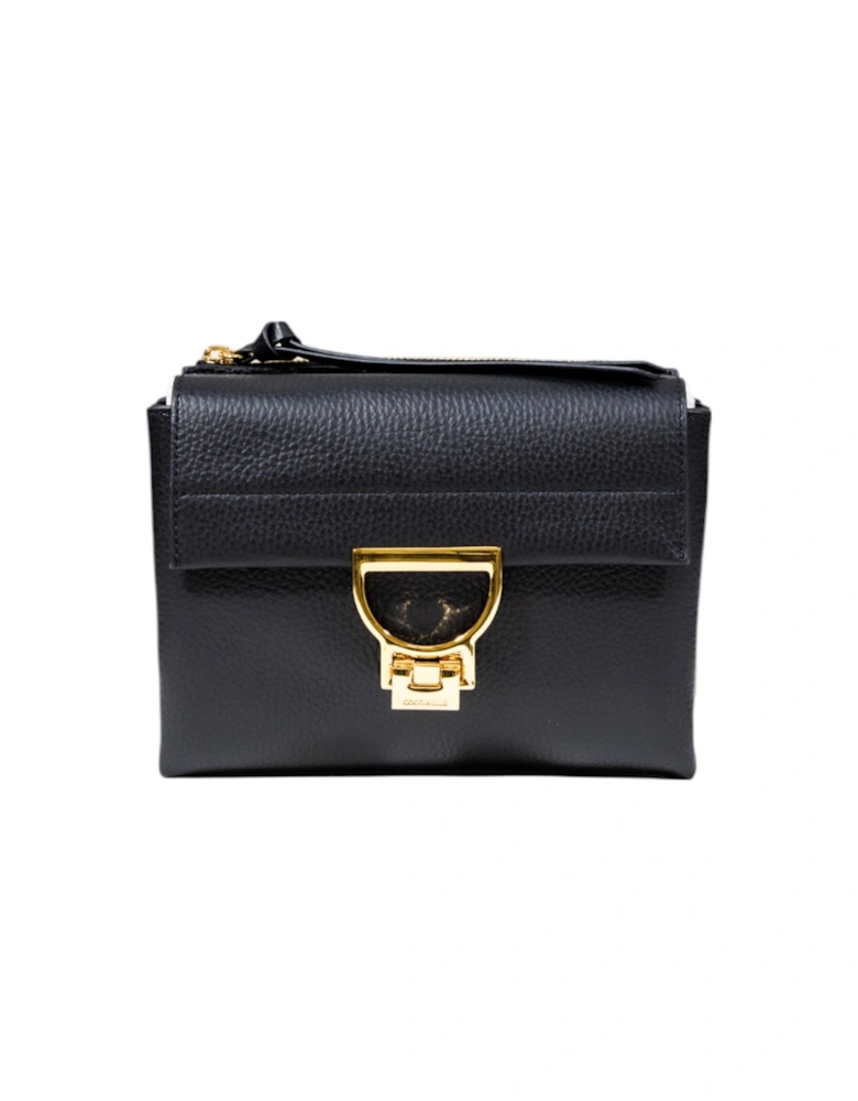 Magnet Fastening Leather Bag with Inside Pockets