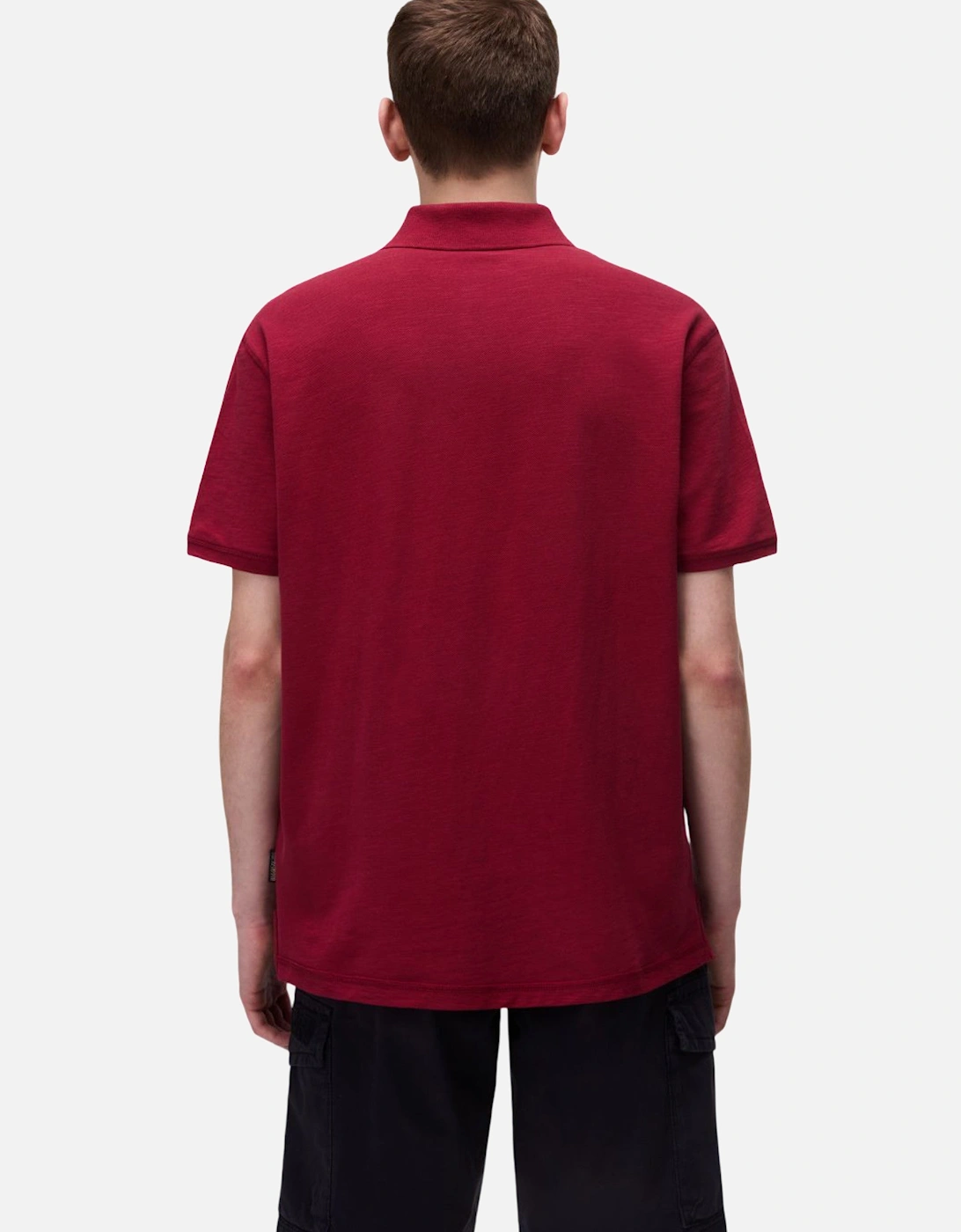 Short Sleeve Cotton Polo Shirt with Button Fastening