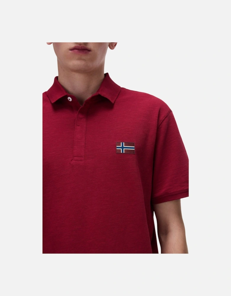 Short Sleeve Cotton Polo Shirt with Button Fastening
