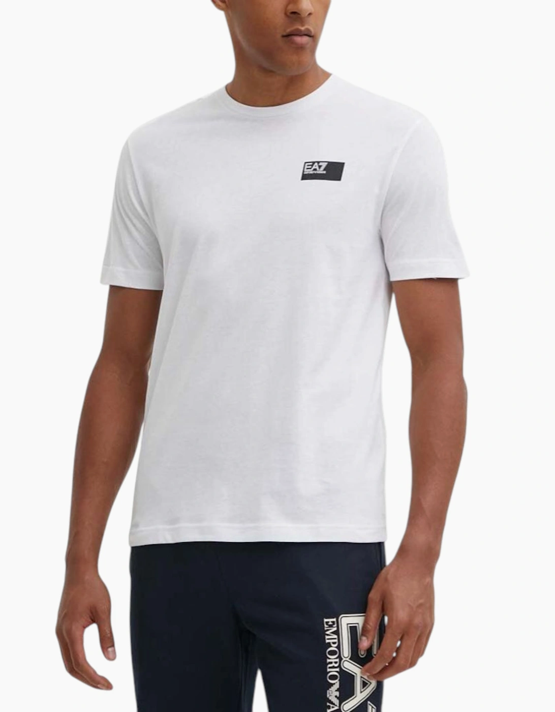 Armani Men's White Emporio Ea7 T Shirts Regular Fit Casual Summer Pullover Cotton Top  42 Xl