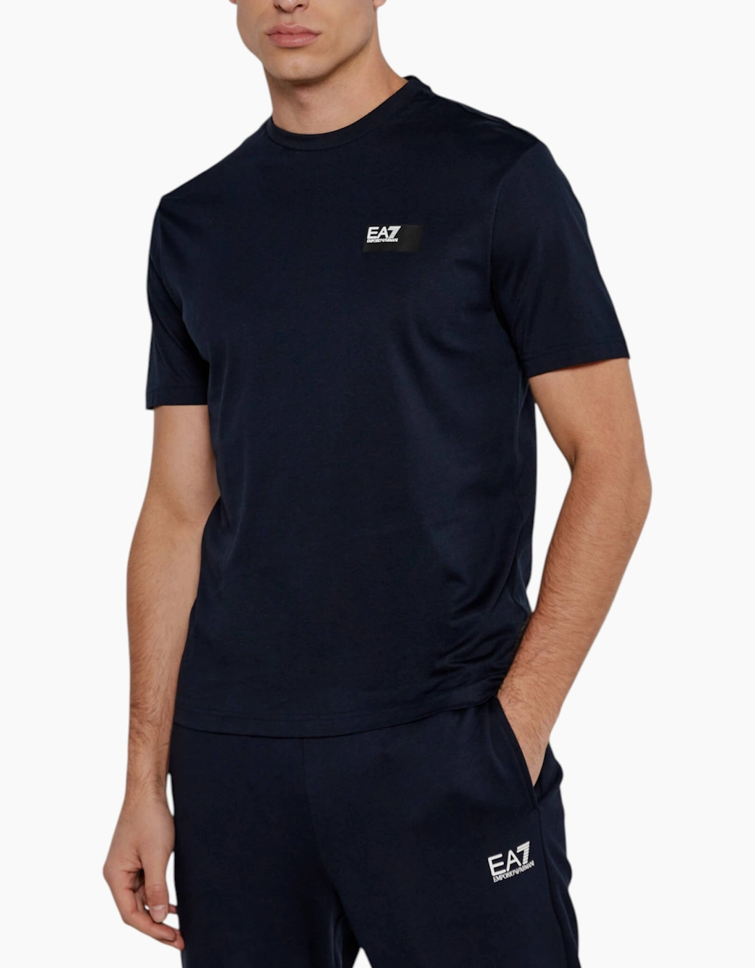Armani Men's Navy Emporio Ea7 T Shirts Regular Fit Casual Summer Pullover Cotton Top  42 Xl