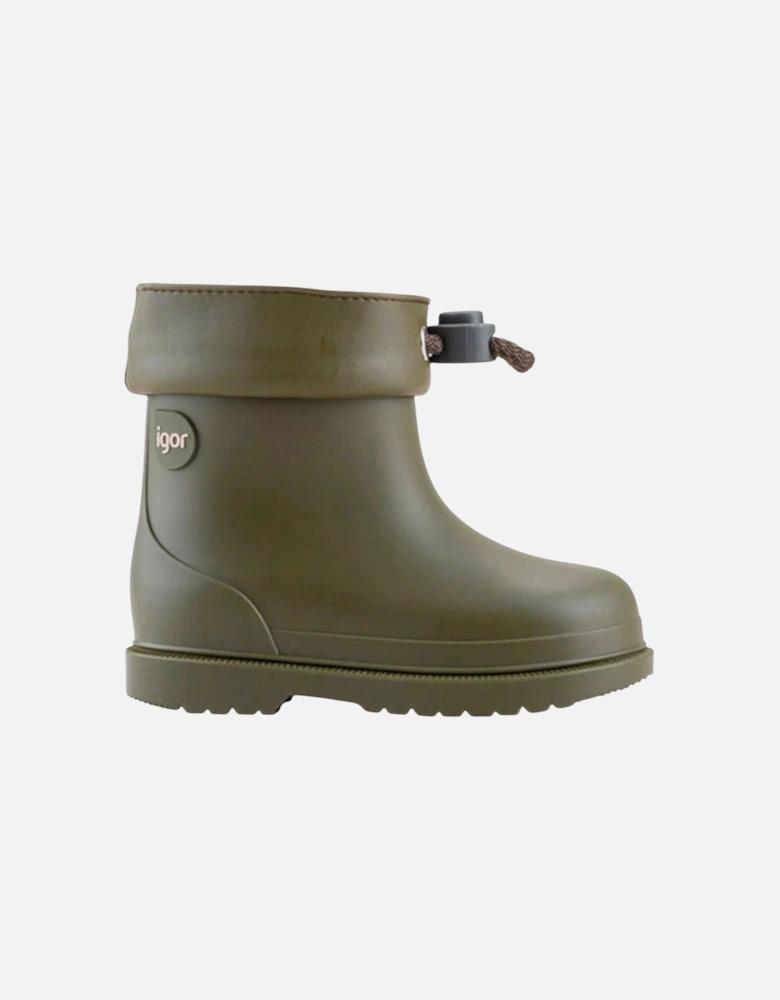 Boys Khaki Green Rain Boots