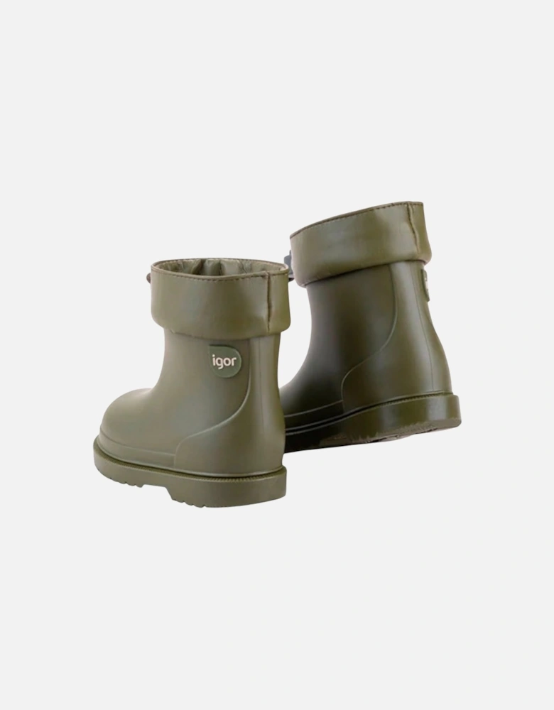 Boys Khaki Green Rain Boots