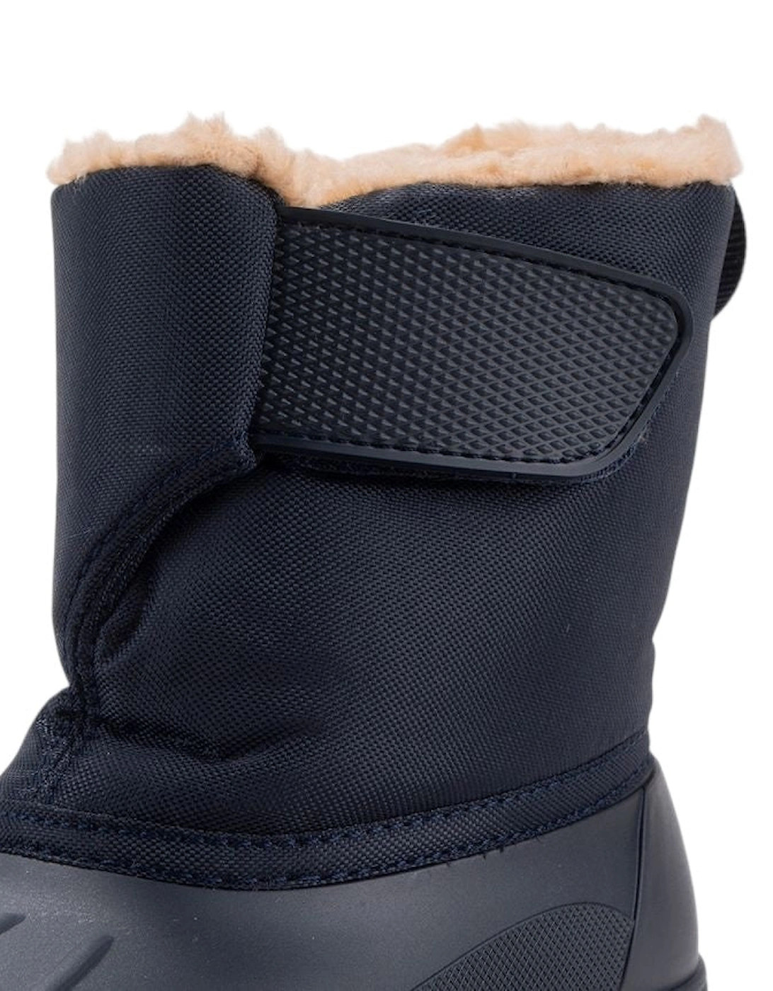 Boys Navy Velcro Strap Snow Boots