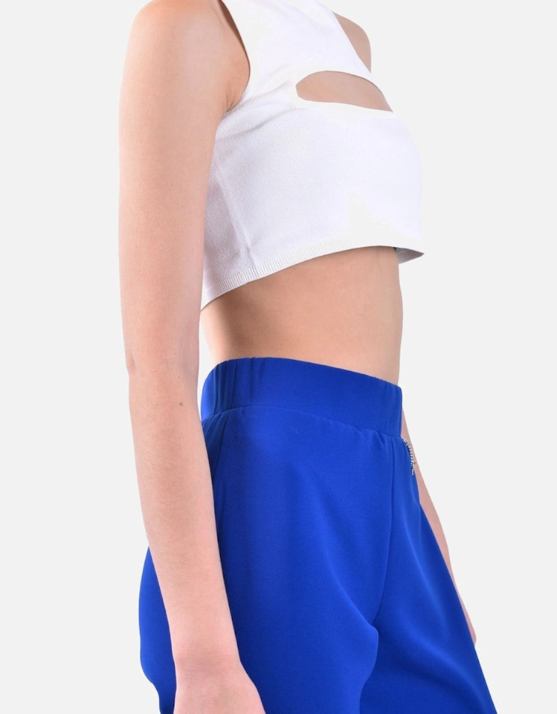 Cutout Detail Ribbed Sleeveless Top