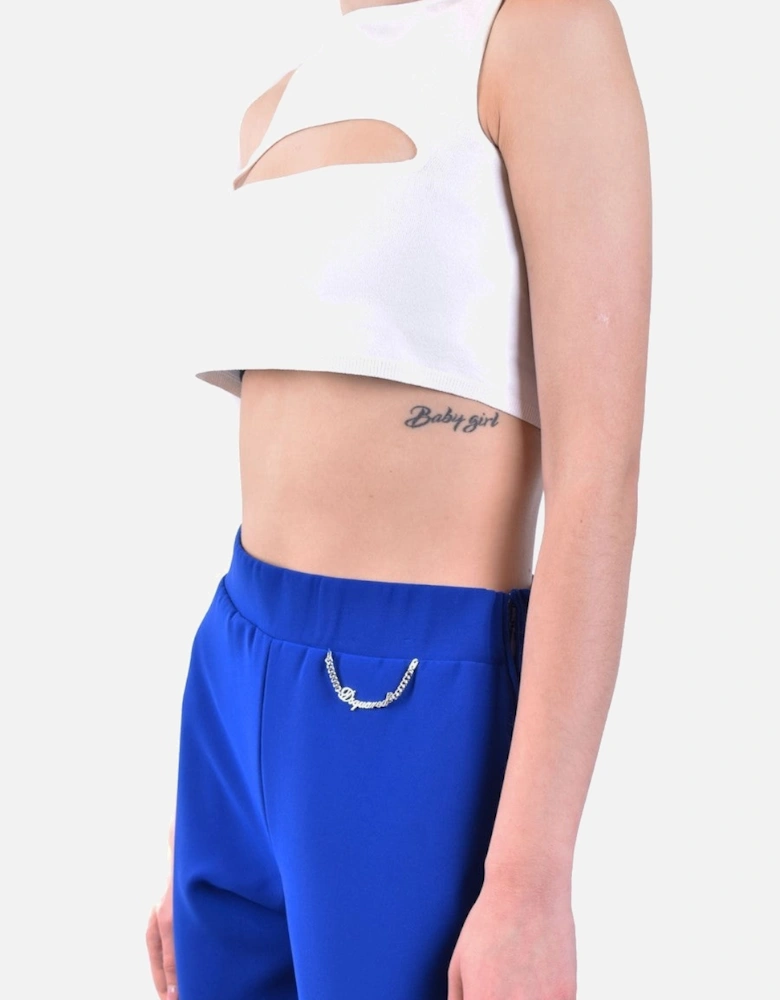 Cutout Detail Ribbed Sleeveless Top