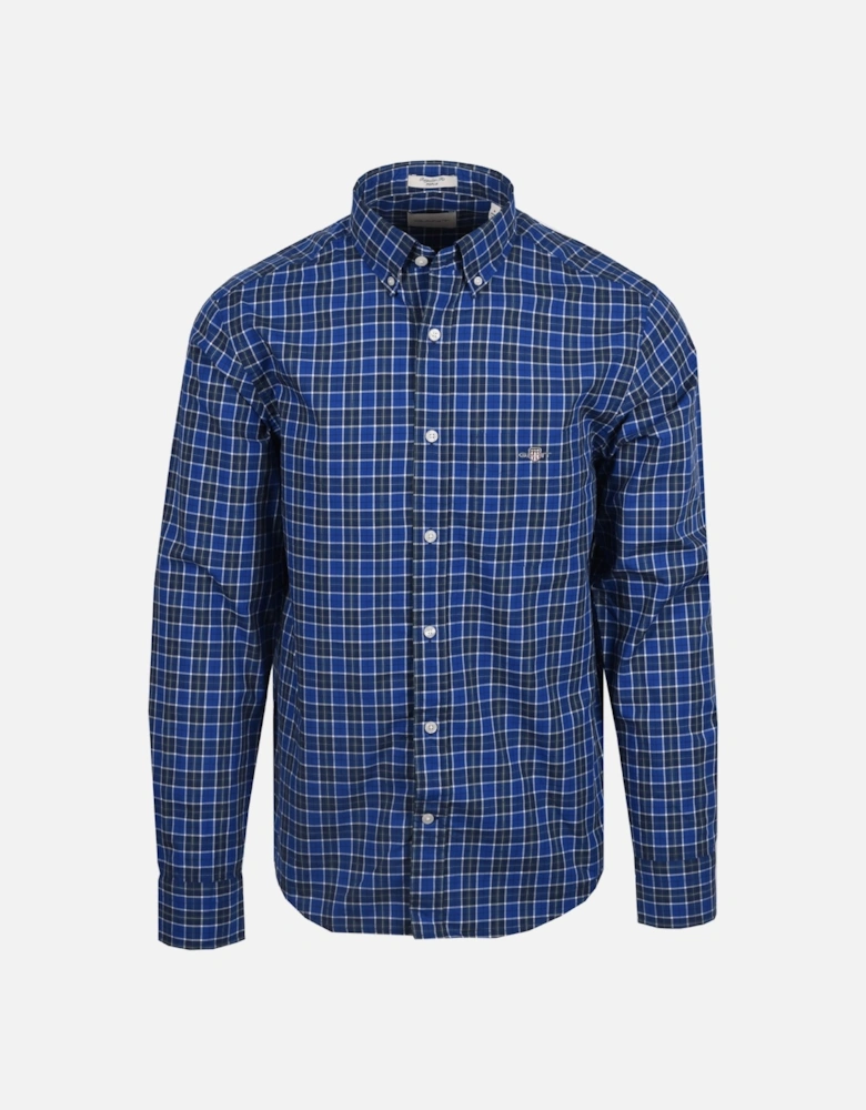 Reg Classic Poplin Check Shirt College Blue