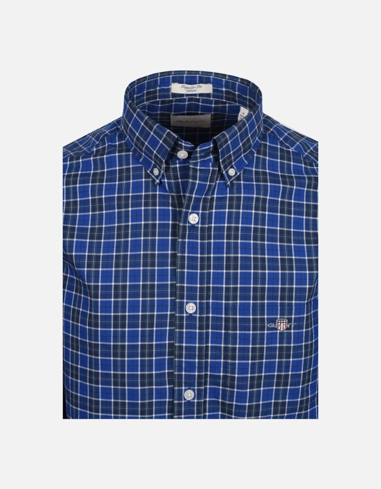 Reg Classic Poplin Check Shirt College Blue