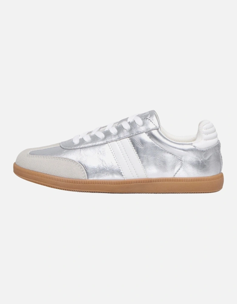 Amber Synthetic Women's Silver Trainers