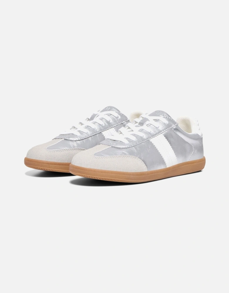 Amber Synthetic Women's Silver Trainers
