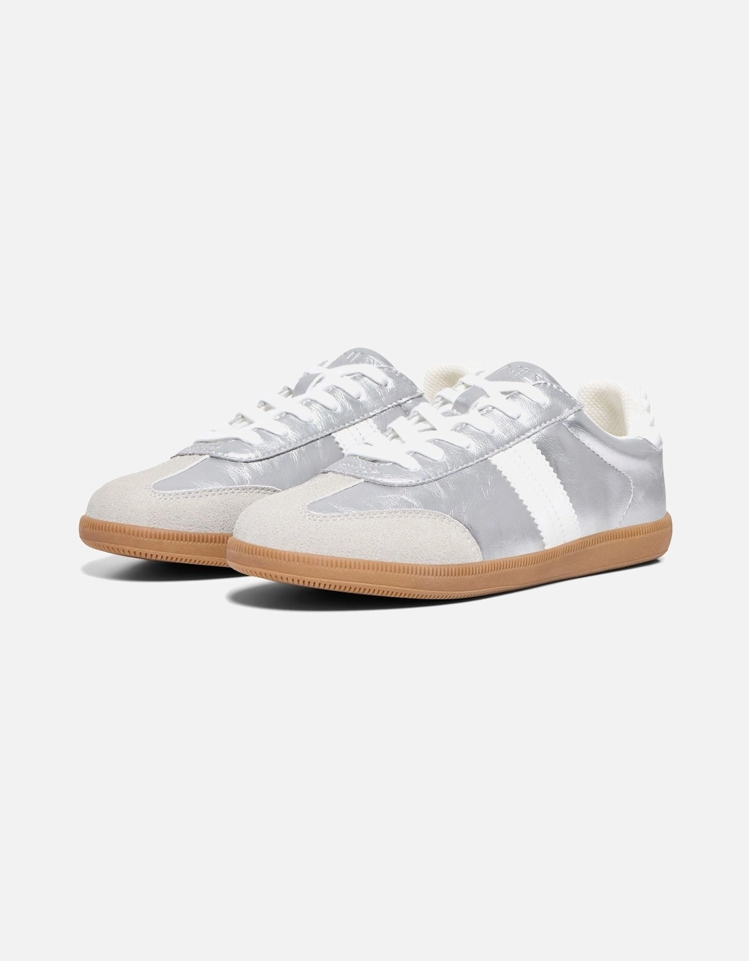 Amber Polyester Women's Silver Trainers, 5 of 4