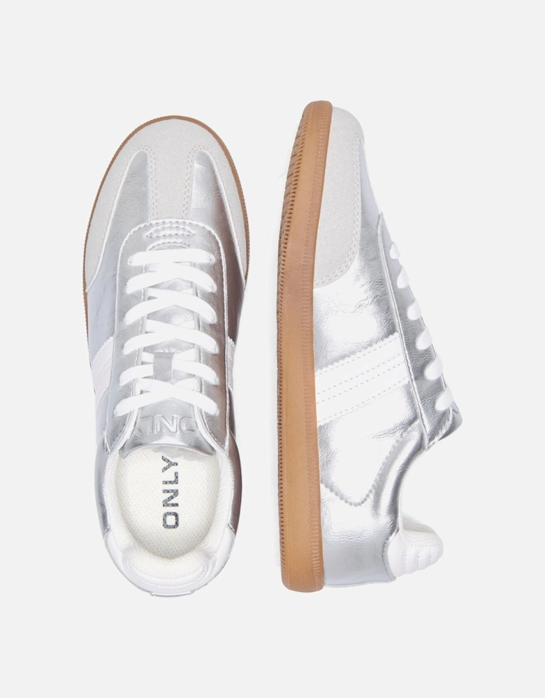 Amber Synthetic Women's Silver Trainers