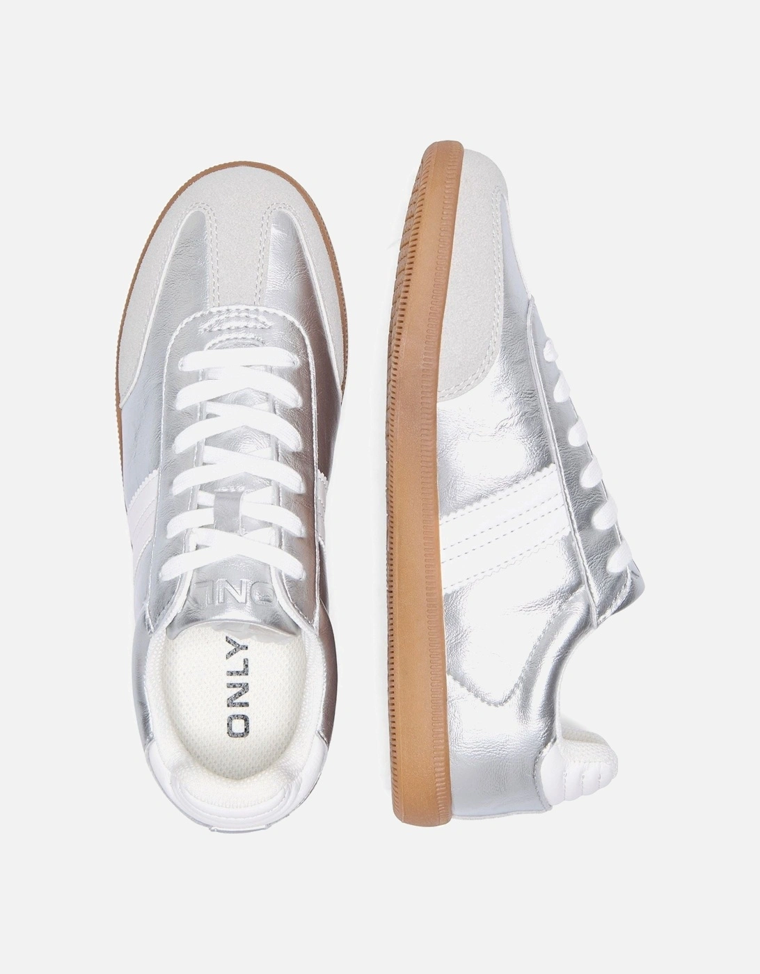Amber Synthetic Women's Silver Trainers