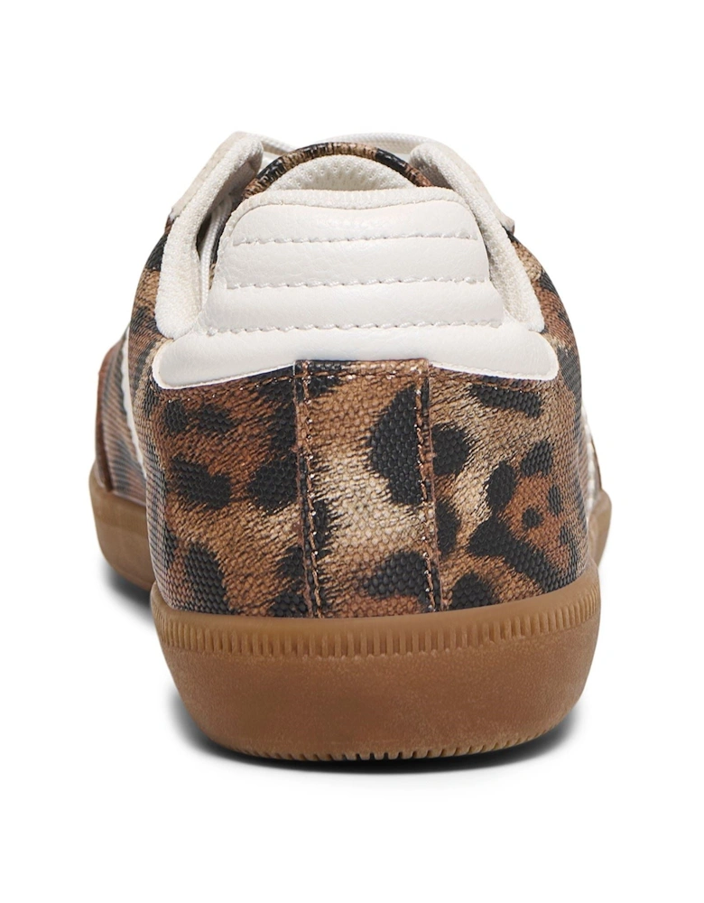 Amber Synthetic Women's Sand/Leopard Trainers