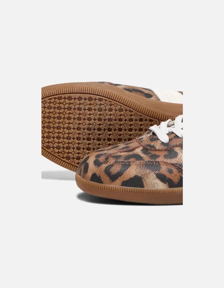 Amber Synthetic Women's Sand/Leopard Trainers