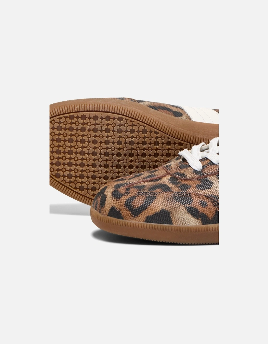 Amber Synthetic Women's Sand/Leopard Trainers
