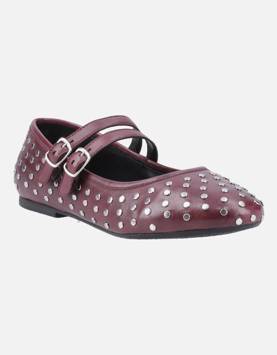 Hush Puppies Women's Hush Puppies Nixie Leather Women's Plum Flats - Purple