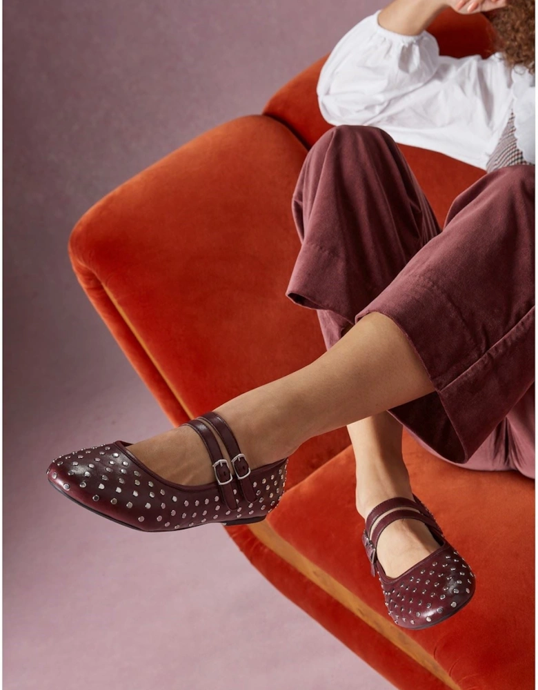 Nixie Leather Women's Plum Shoes