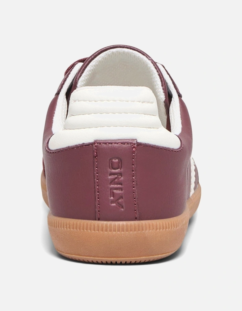 Amber Synthetic Women's Burgundy/Cream Trainers