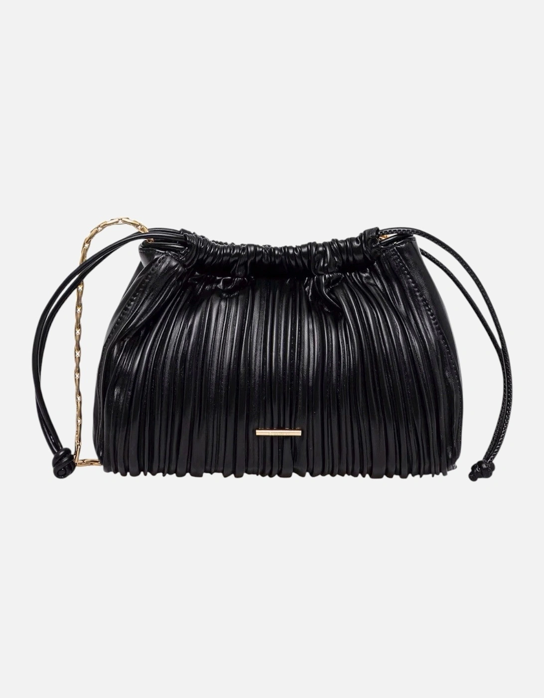 Pleated Drawstring Bucket Bag