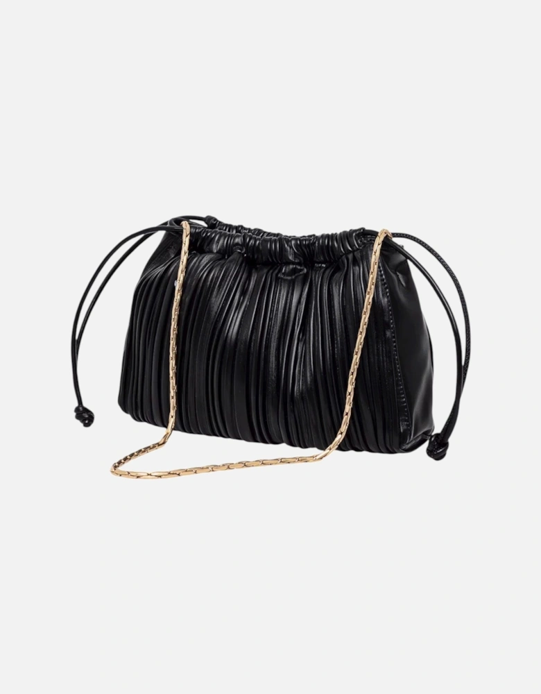 Pleated Drawstring Bucket Bag
