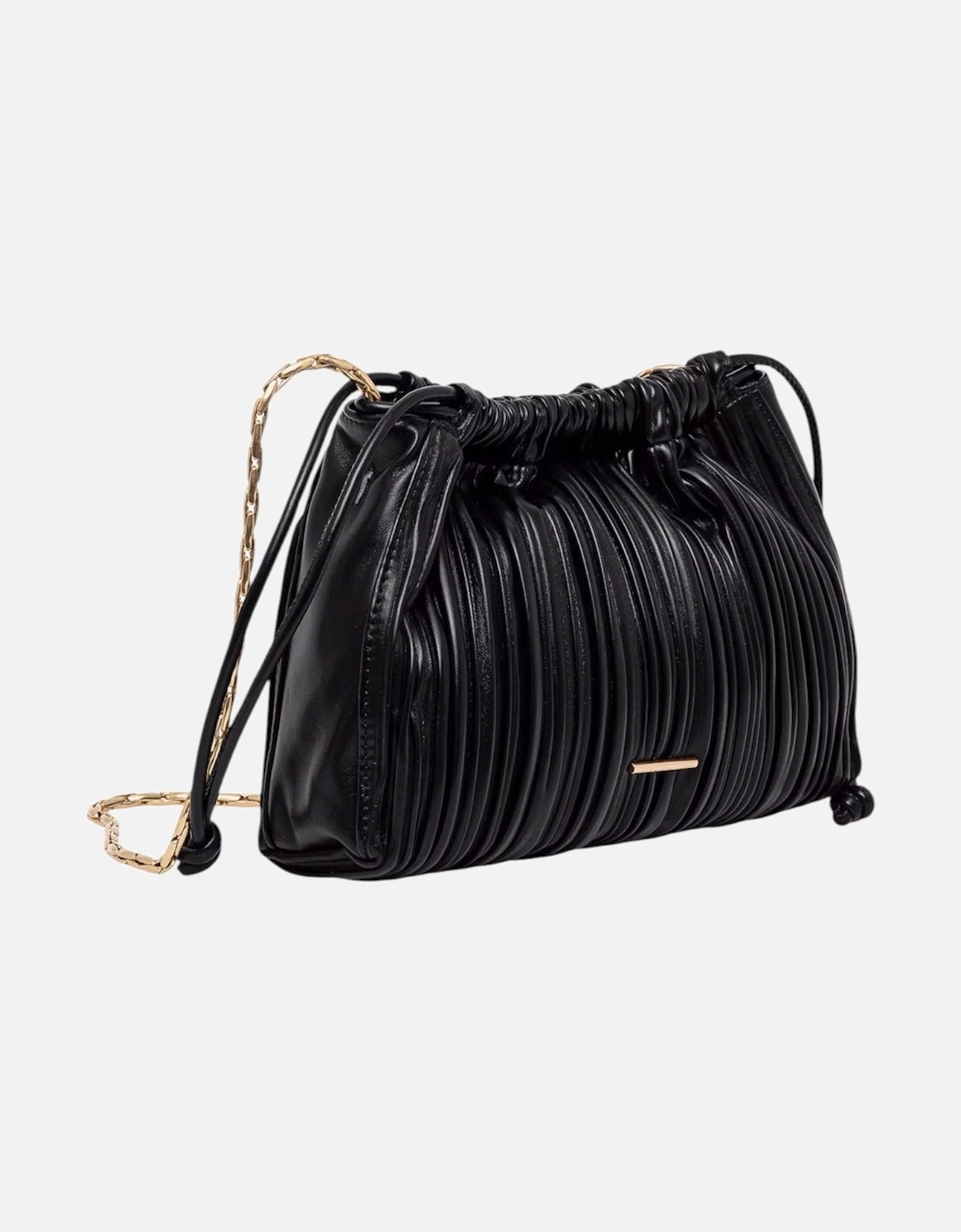 Pleated Drawstring Bucket Bag