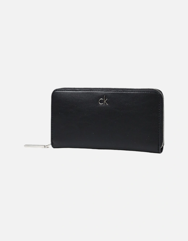 Zip-Around Wallet with Inside Compartments and Pockets