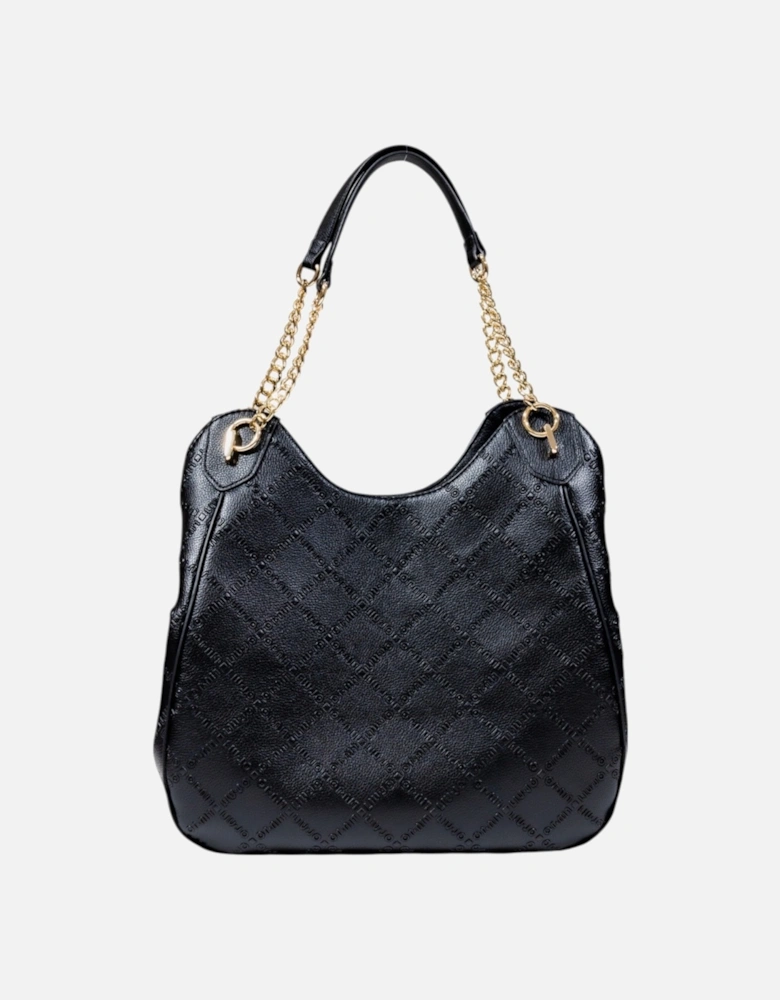 Plain Pattern Zip Fastening Bag with Inside Pockets