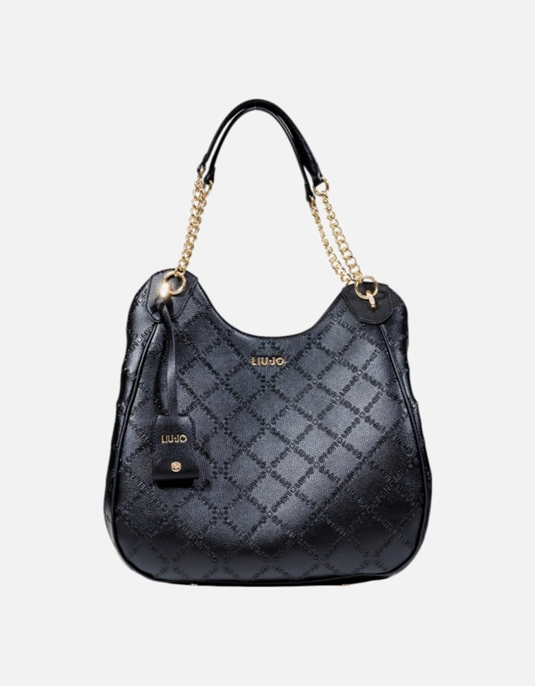 Plain Pattern Zip Fastening Bag with Inside Pockets